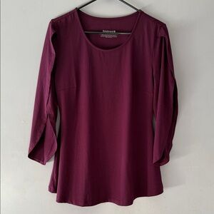 Betabrand Deep Burgundy Women's Blouse L